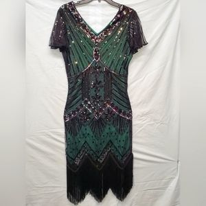Women's Roaring 20's Flapper Dress Size Small